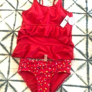 NEW-Girls red tankini-12